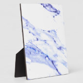 Elegant blauw wit marmer granieten patroon fotoplaat (Zijkant)