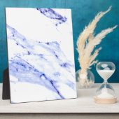 Elegant blauw wit marmer granieten patroon fotoplaat (Zijkant)