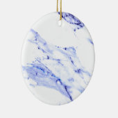 Elegant blauw wit marmer granieten patroon keramisch ornament (Rechts)