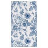 Elegant blauw wit  partytas klein cadeauzakje (Achterkant)