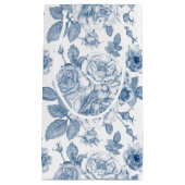 Elegant blauw wit  partytas klein cadeauzakje (Voorkant)