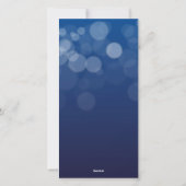 Elegant Blauw, Wit Vrolijk Kerstfeest 2 Familie Fo Feestdagenkaart (Achterkant)