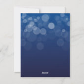 Elegant Blauw, Wit Vrolijk Kerstfeest 2 Familie Fo Feestdagenkaart (Achterkant)