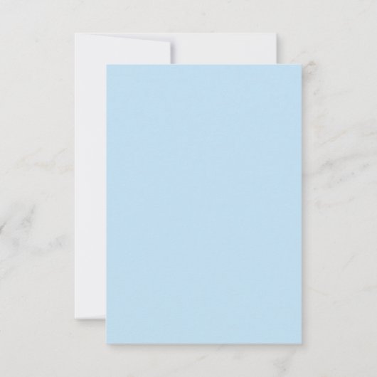 ELEGANT BLAUW WITTE BLOEMEN CUSTOM RSVP KAARTJE (Achterkant)