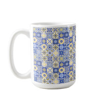 Elegant blauw&witte Portugese Azulejo-patroon