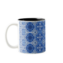 Elegant blauw&witte Portugese Azulejo-patroon