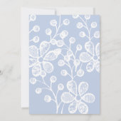 ELEGANT BLAUW WITTE STROOMWEDING KAART (Achterkant)