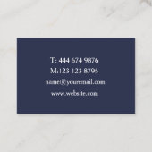 Elegant blauw yogaleraar mandala Visitekaartje (Achterkant)