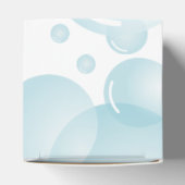 Elegant blauw zeepbellenjongensfeest met baby show bedankdoosjes (Bovenkant)