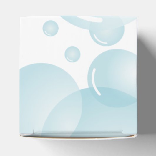 Elegant blauw zeepbellenjongensfeest met baby show bedankdoosjes (Bovenkant)