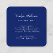 Elegant blauw zeeschelp logo visitekaartje (Achterkant)