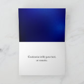 Elegant Blauw & Zilver Persoonlijk Kaart (Binnen)