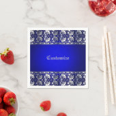 Elegant Blauw & Zilver Persoonlijk Servet (Insitu)