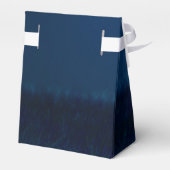 Elegant Blauw Zilveren String Lights Bruiloft Bedankdoosjes (Achterkant)