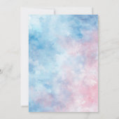 Elegant blauw zoet zestien verjaardagsfeestje kaart (Achterkant)