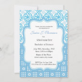 Elegant blauw zomerfeest kaart (Voorkant)