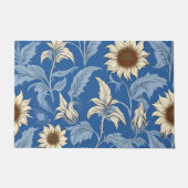 Elegant blauw zonnebloemen  deurmat (Voorkant)