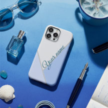 Elegant blauw zwart-wit kleurenblok Aangepaste naa