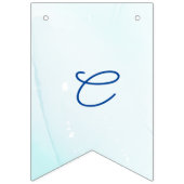 Elegant Blauwe Bloem Afstuderen Vlaggetjes (Derde vlag)