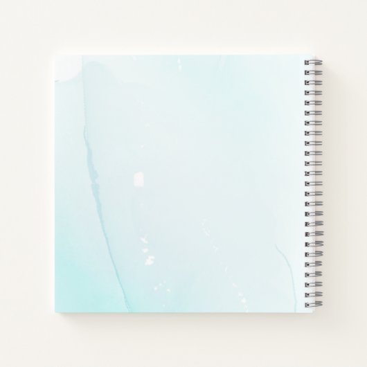 Elegant Blauwe Bloemen Afstuderen  Notitieboek (Achterkant)