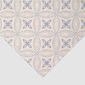 Elegant blauwe cirkels op papier met een crèmepatr (Detail)