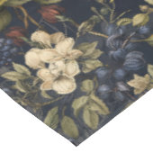 Elegant Blauwe Cream Bloemen Patroon Tafelkleed (Gekanteld)