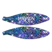 Elegant blauwe groene faux Glitter monogram Basketbal (Panelen)