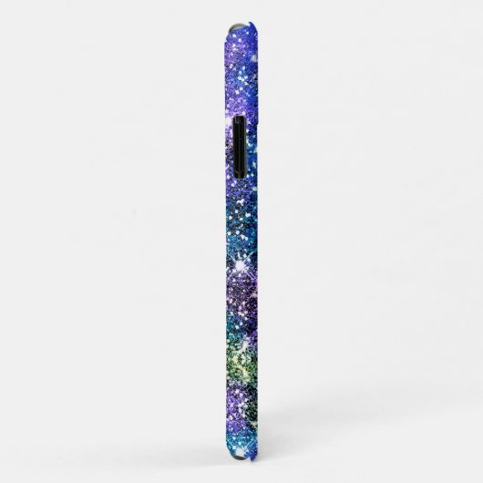 Elegant blauwe groene faux Glitter monogram Case-Mate iPhone Case (Achterkant/rechts)