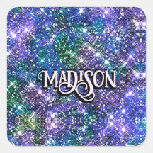 Elegant blauwe groene faux Glitter monogram