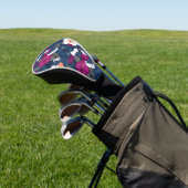 Elegant Blauwe Hibiscus Bloempatroon (2) Golfheadcover (Insitu)