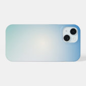 Elegant blauwe leer iPhone 15 case (Achterkant horizontaal)