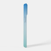 Elegant blauwe leer iPhone 15 case (Rechterkant)