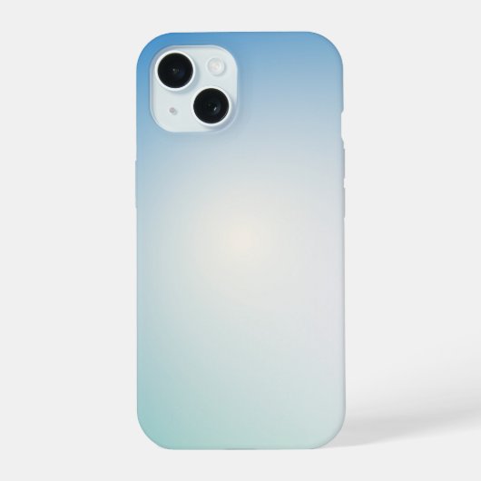 Elegant blauwe leer iPhone 15 case (Achterkant)
