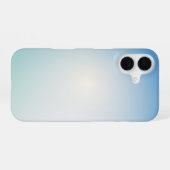 Elegant blauwe leer iPhone 16 hoesje (Achterkant horizontaal)