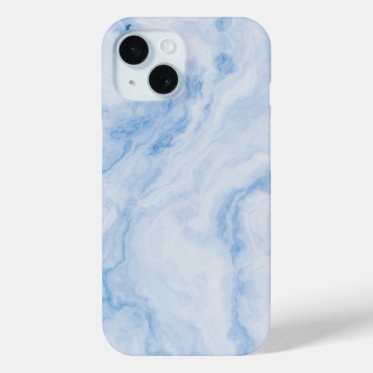 Elegant Blauwe Steen Marmer Patroon Case-Mate iPhone Case (Achterkant)