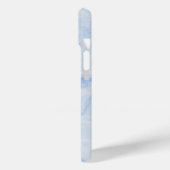 Elegant Blauwe Steen Marmer Patroon Case-Mate iPhone Case (Achterkant / Links)