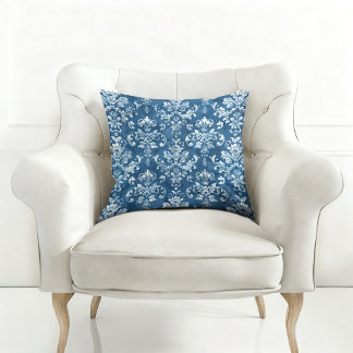 ELEGANT BLAUWE VINTAGE PATROON KUSSEN