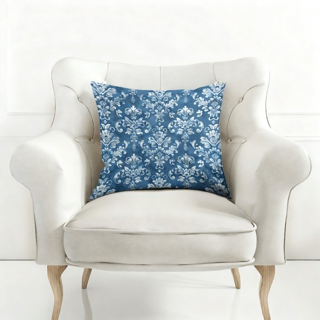 ELEGANT BLAUWE VINTAGE PATROON KUSSEN (Creator heeft geüpload)
