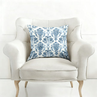 ELEGANT BLAUWE VINTAGE PATROON KUSSEN