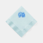 Elegant  blauwe waterlib servet (Hoek)