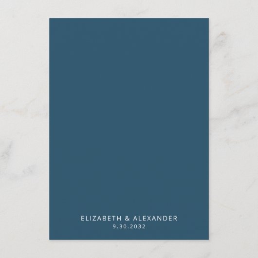 Elegant blauwe waterverf eenvoudige botanische bru informatiekaartje (Achterkant)