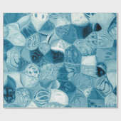 Elegant Blauwgroen Abstract Geometrisch Schema | Cadeaupapier (Vlak)