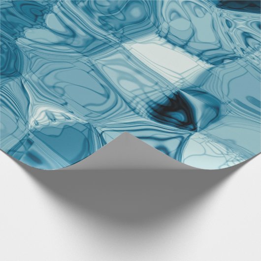 Elegant Blauwgroen Abstract Geometrisch Schema | Cadeaupapier (Hoek)