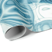 Elegant Blauwgroen Abstract Geometrisch Schema | Cadeaupapier (Rol Hoek)