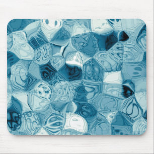 Elegant Blauwgroen Abstract Geometrisch Schema   Muismat