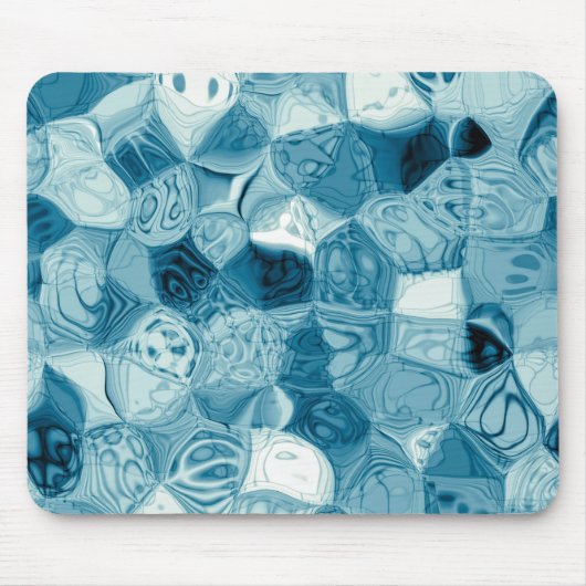 Elegant Blauwgroen Abstract Geometrisch Schema | Muismat (Voorkant)