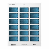 Elegant Blauwgroen Adresetiketten Etiket (Full Sheet)