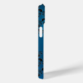 ELEGANT BLAUWGROEN AQUA BLUE BLACK DAMASKMONOGRAM Case-Mate iPhone CASE (Achterkant / Rechts)