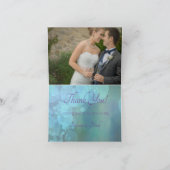 Elegant Blauwgroen belletjes Bedankkaart (Binnen)