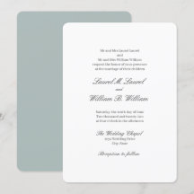 Elegant Blauwgroen Blauw Beide Ouders Bruiloft Uit